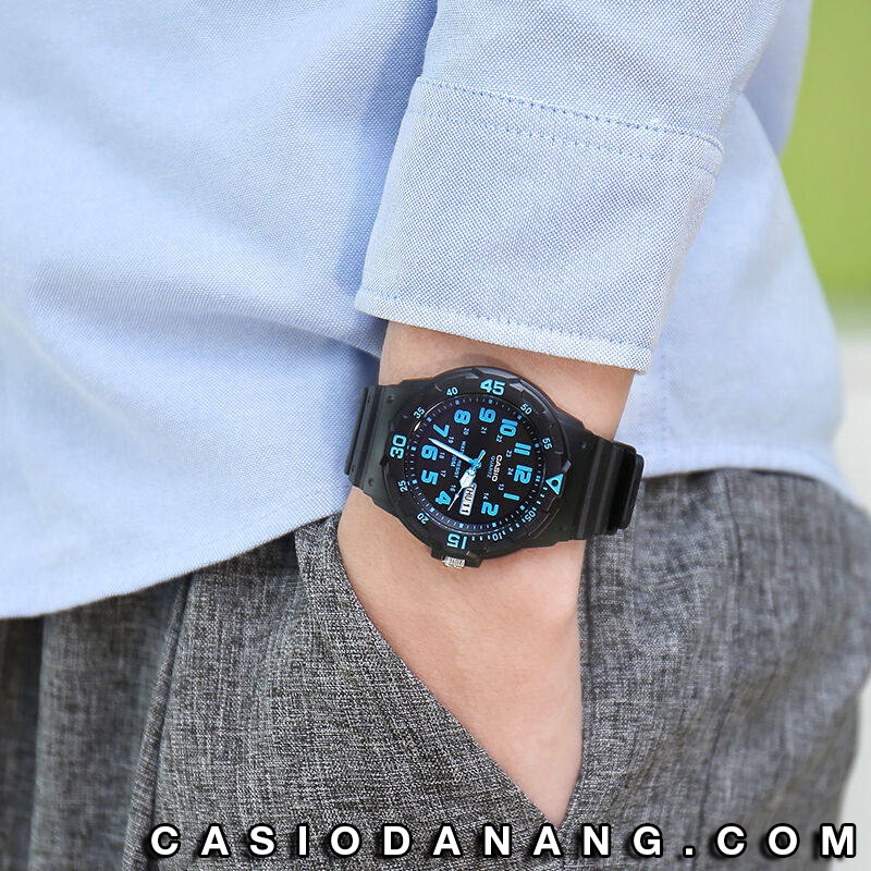 Đồng hồ nam dây nhựa Casio Standard chính hãng Anh Khuê MRW-200H-2BVDF (44mm)