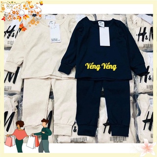 SBG159 - SET 2 BỘ TRƠN COTTON DÀI MÀU ĐEN BE CHO BÉ