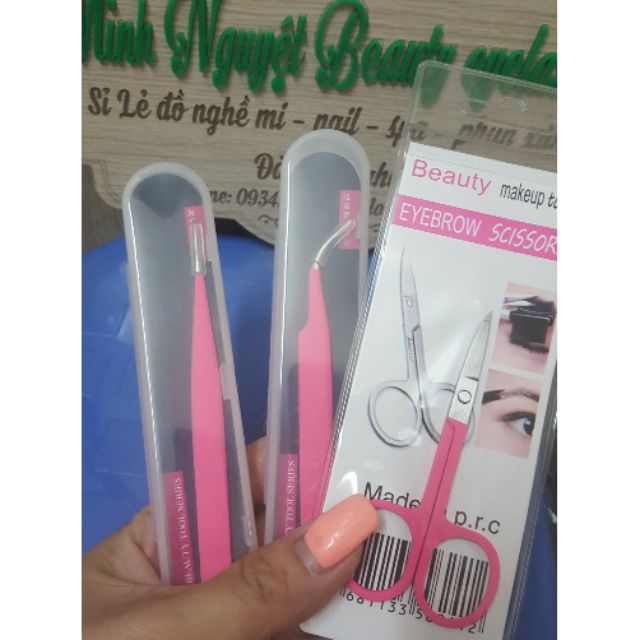 nhíp nối mi hồng ku te