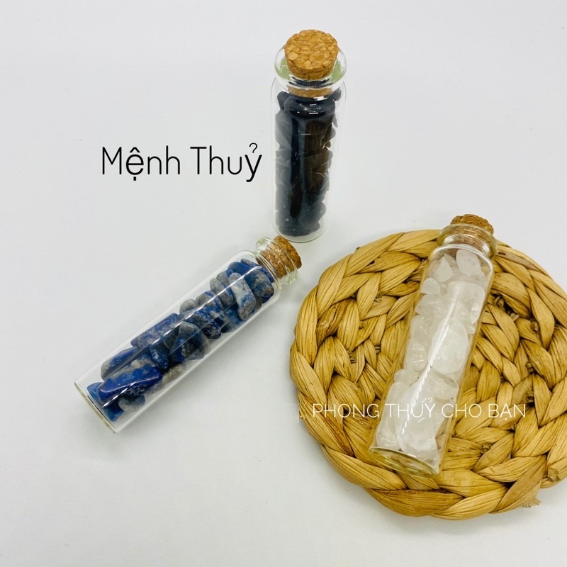 Đá vụn tự nhiên, Hũ đá mini thanh tẩy tarot - Vật phẩm phong thuỷ không thể thiếu