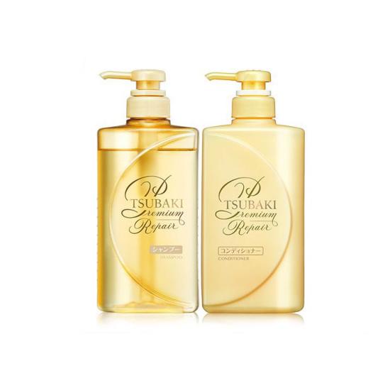 [ TEM CTY ] Bộ Đôi Gội Xả Phục Hồi Tóc Hư Tổn Tsubaki Premium Repair 490 ml