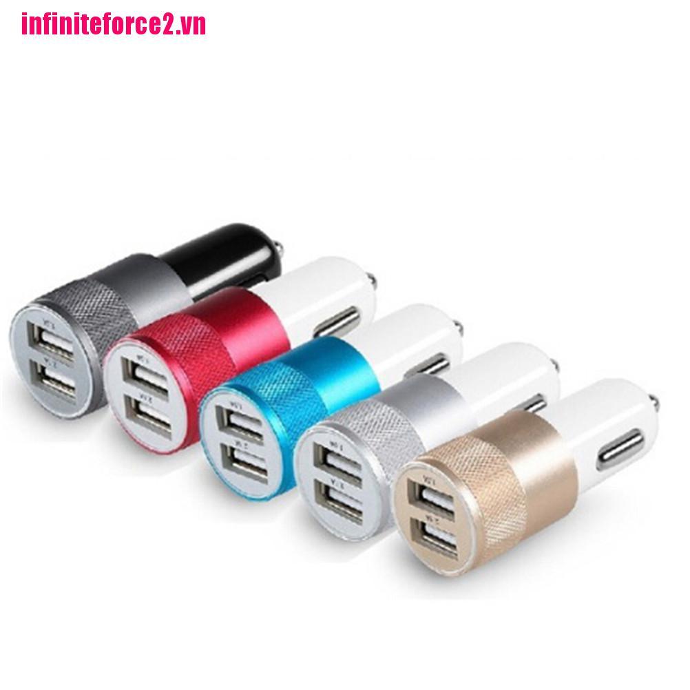 Bộ sạc nhanh xe hơi 2 cổng USB mới phổ biến 3.1A dành cho iPhone 6/ 6S/ 7 iPod/ iPad Samsung