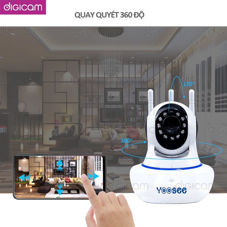 Camera IP YooSee 2.0mpx 1080P | Góc quay 360 độ | Cảm biến hồng ngoại | BigBuy360 - bigbuy360.vn