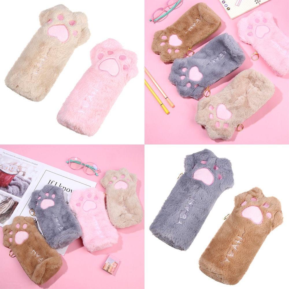 Hộp Đựng Bút/ Đồ Trang Điểm Hình Thú Nhồi Bông Dễ Thương Sức Chứa Lớn Tiện Dụng Cho Học Sinh