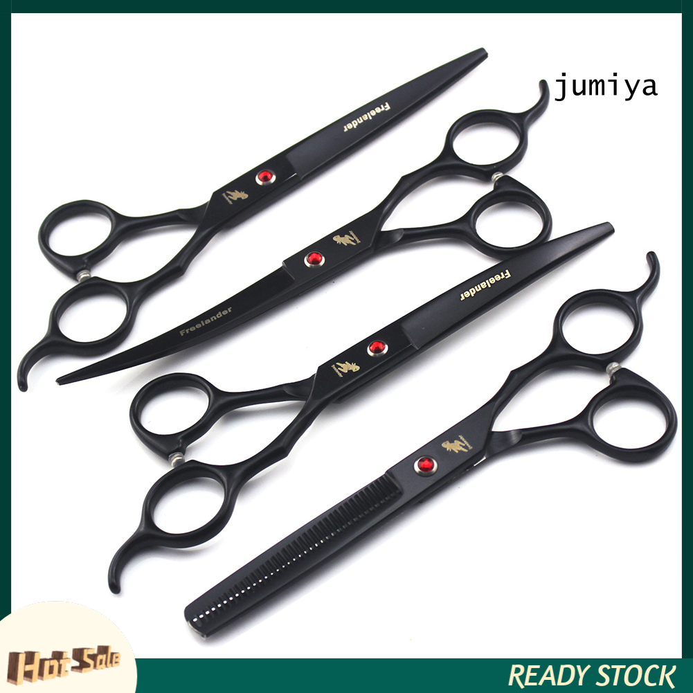 Bộ 4 kéo cắt tóc/ tỉa lông thú cưng 7 inch thích hợp sử dụng tại nhà/ salon chất lượng cao