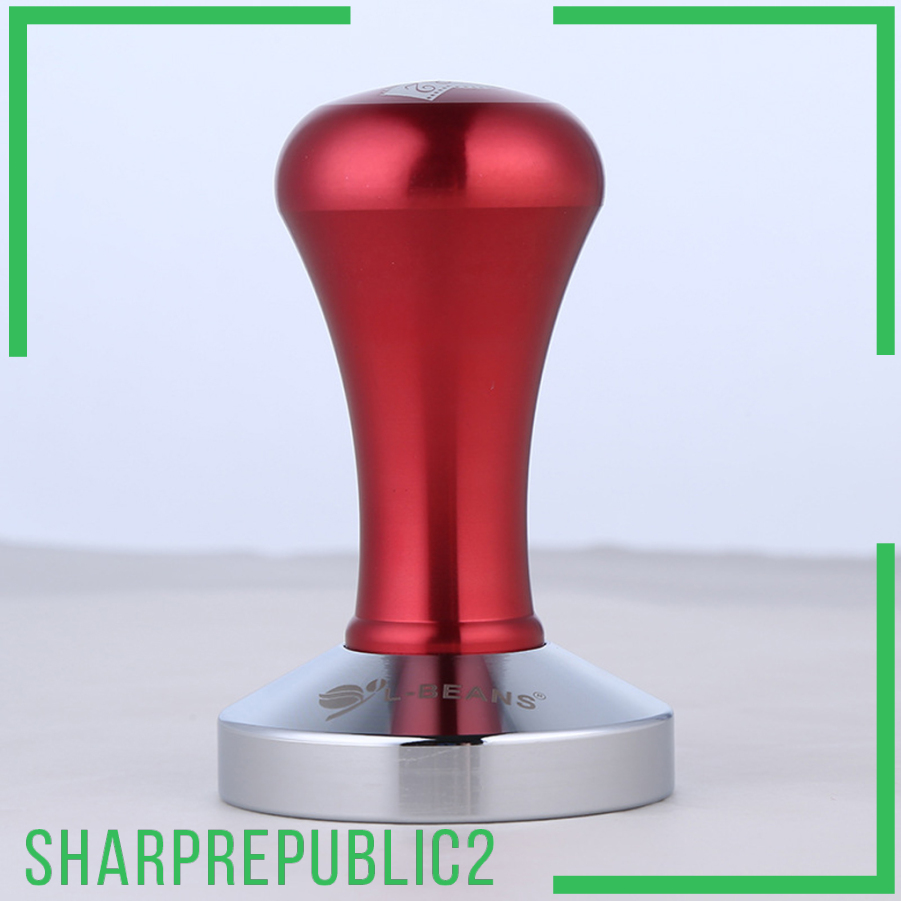 [SHARPREPUBLIC2]Stainless Coffee Tamper Space Aluminum Grip Handle 57.5mm Base Bean Blue