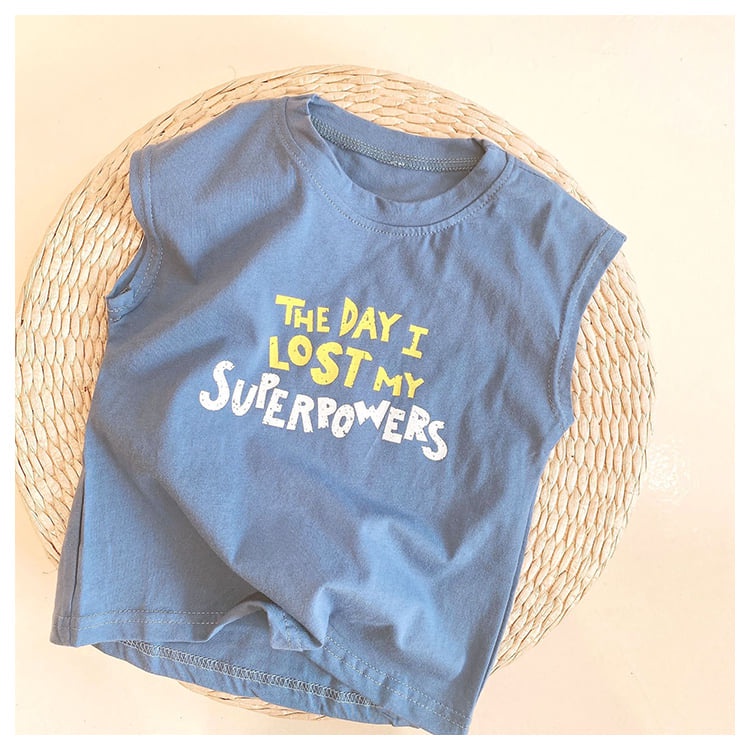 Áo ba lỗ bé trai bé gái chất cotton , Áo thun sát nách cho bé mặc nhà size 11 - 65kg - Áo THE DAY