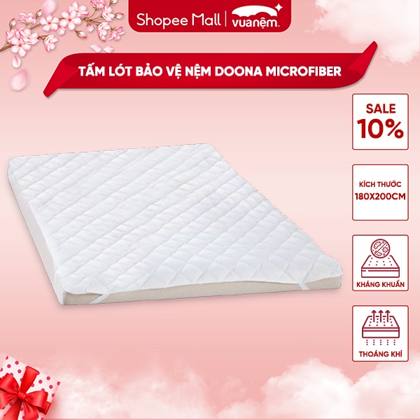 Tấm lót bảo vệ nệm Microfiber Doona làm mềm nệm đủ kích thước bảo hành chính hãng bởi Vua Nệm