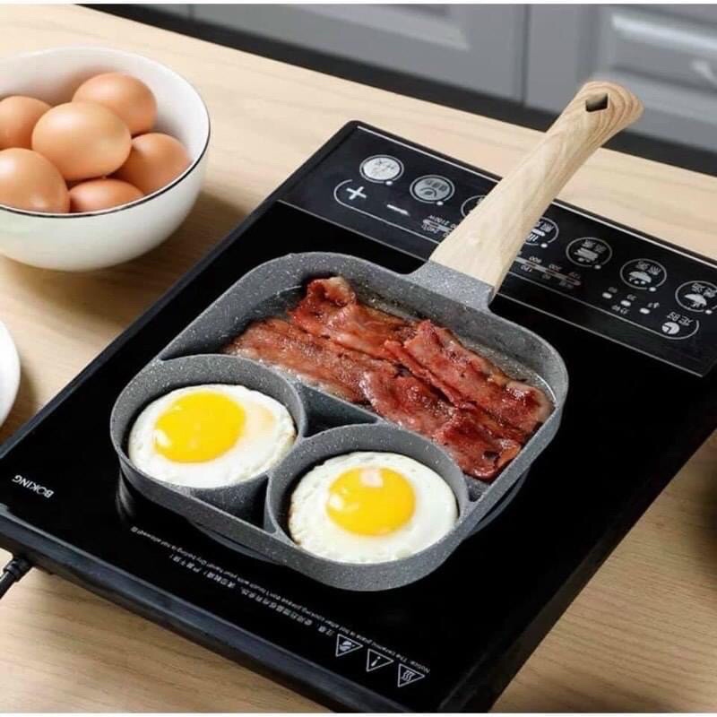 ❌CHẢO ĐÁ CHỐNG DÍNH 3 NGĂN ĐÁY TỪ