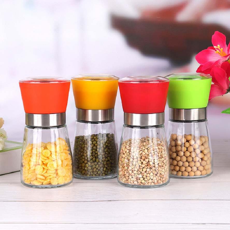 Lọ tiêu thủy tinh - Dụng cụ xay nghiền và bảo quản tiêu gia vị 2in1 cỡ lớn No.101220