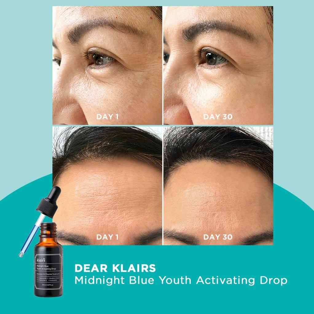 Serum Klairs Midnight Blue Youth Activating Drop 20ml giúp dưỡng ẩm và phục hồi da | BigBuy360 - bigbuy360.vn