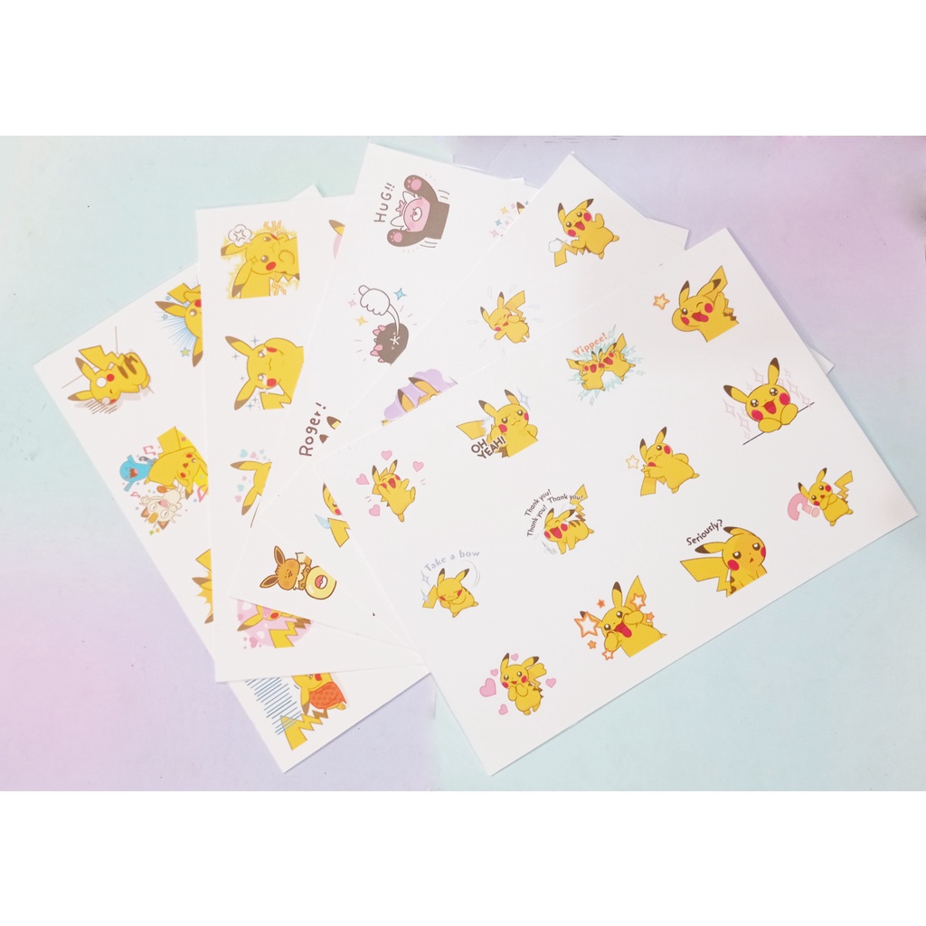 sticker chuột vàng A4 không bế S4A18 cute dễ thương