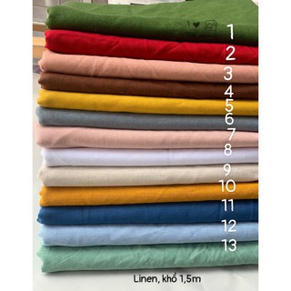 Vải linen bột đủ màu