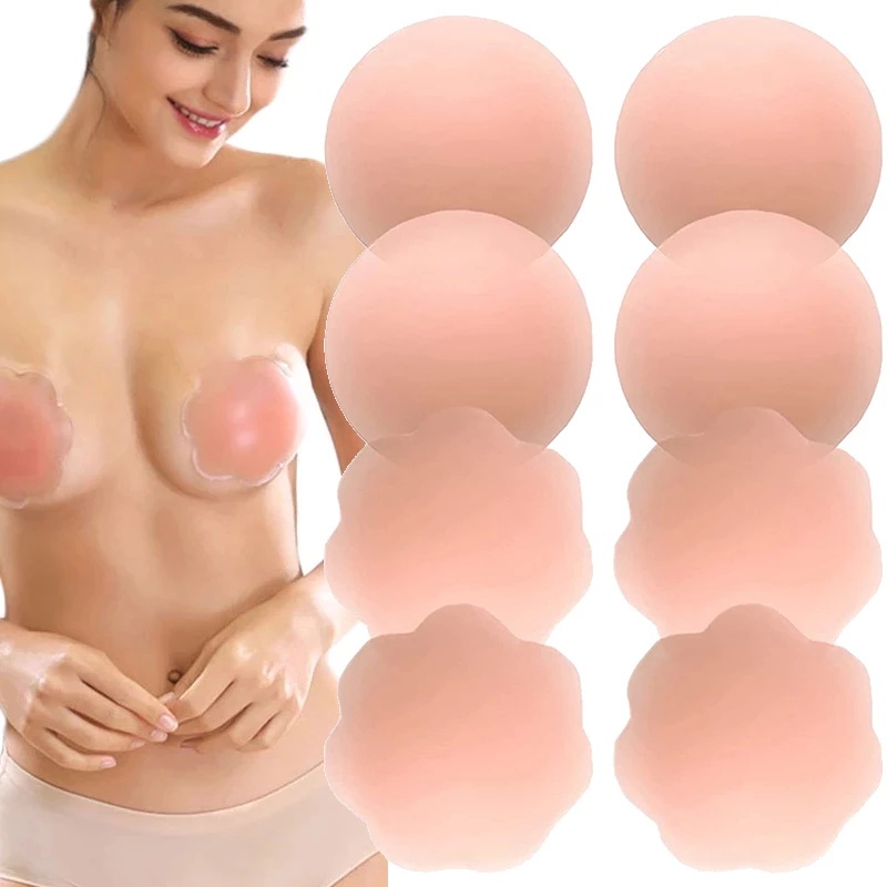 Miếng Dán Ngực Bằng Silicone Tự Dính Vô Hình Tiện Dụng