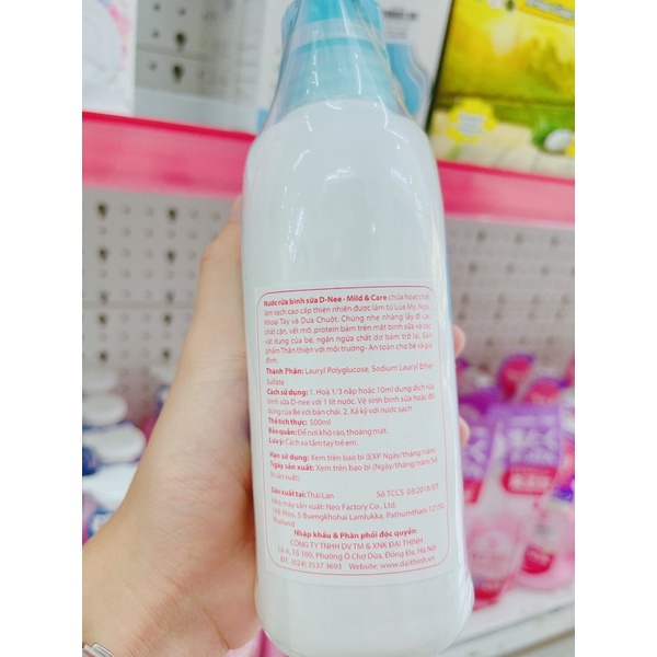 Rửa bình Dnee dạng chai 500ml -  FLASH SALE