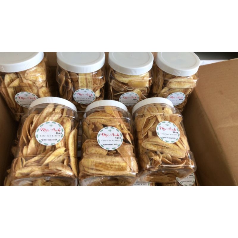 [Giao Hoả Tốc HCM] Chuối Xanh Sấy Giòn Không Đừong 340g/Hộp dành cho Ăn Kiêng,Keto,Das