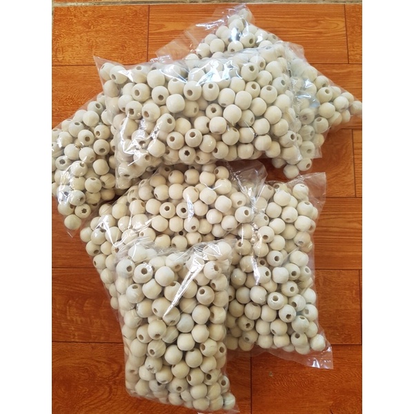 100 hạt gỗ làm đồ handmade size 8-20mm