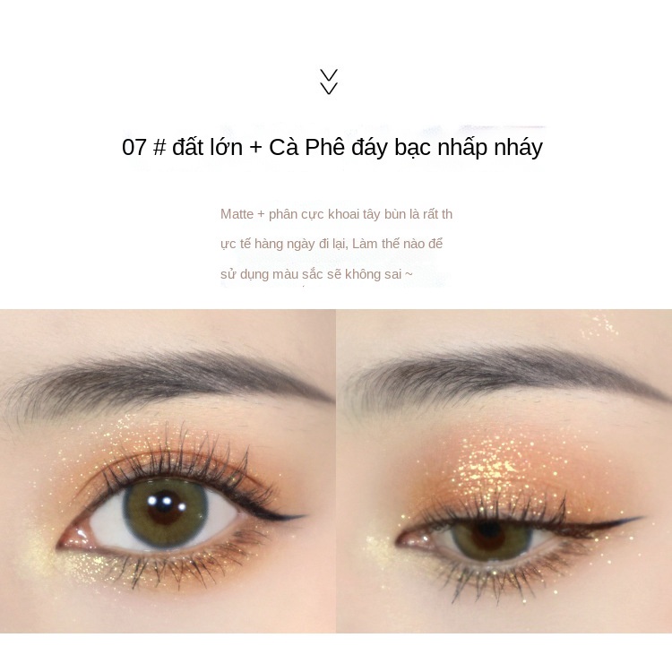 Phấn mắt hai tông màu phản chiếu Galaxy, màu bí ngô, màu đất, mờ, nền cam, trang điểm bảng phấn mắt vàng | BigBuy360 - bigbuy360.vn