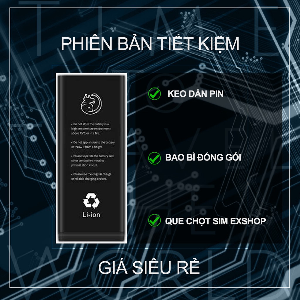 Bison Siêu Rẻ - Pin iPhone Dung Lượng Chuẩn - Bảo Hành 3 Tháng