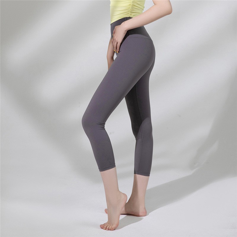 Quần Legging Thể Thao Lưng Cao Chất Liệu Nhanh Khô Size 7 / 8 Dành Cho Nữ