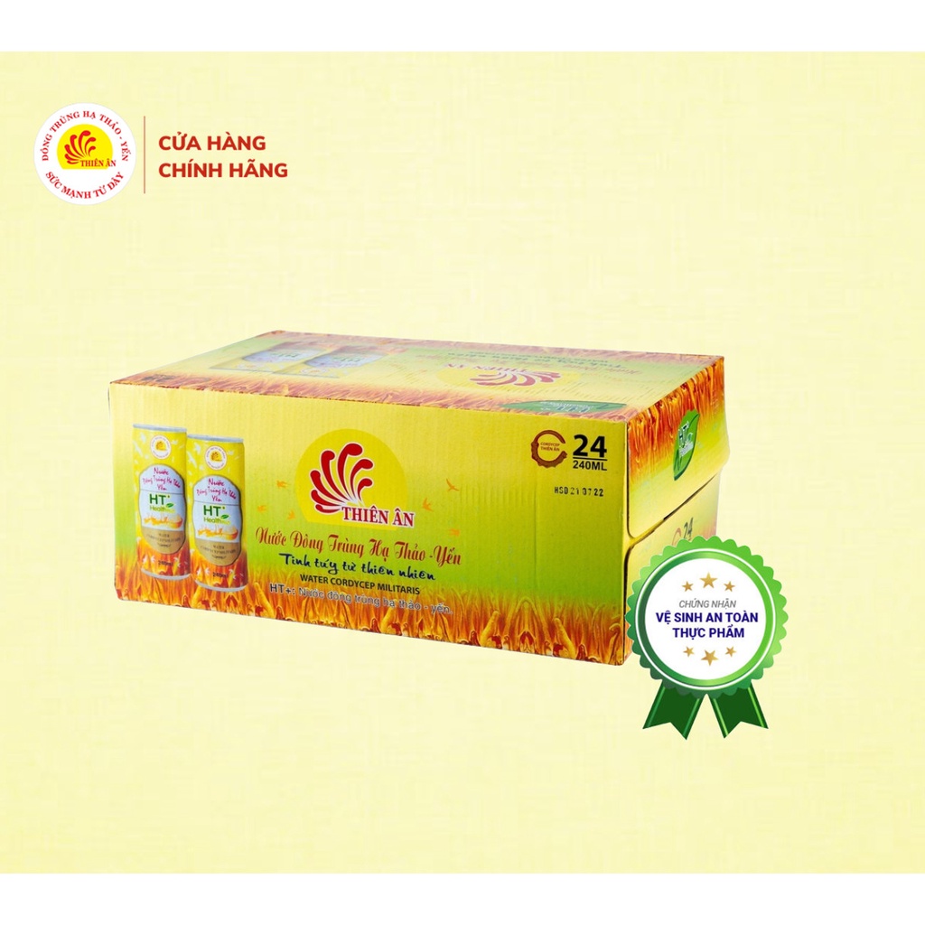 Nước Đông trùng hạ thảo Yến Thiên Ân - 6 lon/lốc  - Hàng Chính Hãng