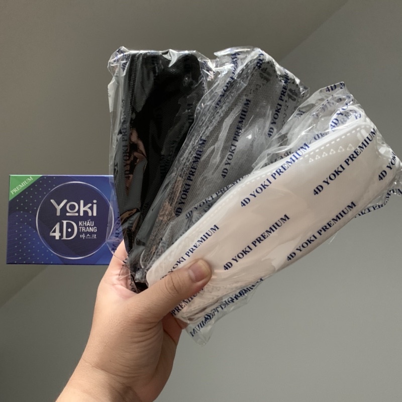 Hộp 10 cái Khẩu trang 4D Yoki Premium 4 Lớp Hàng Công Ty