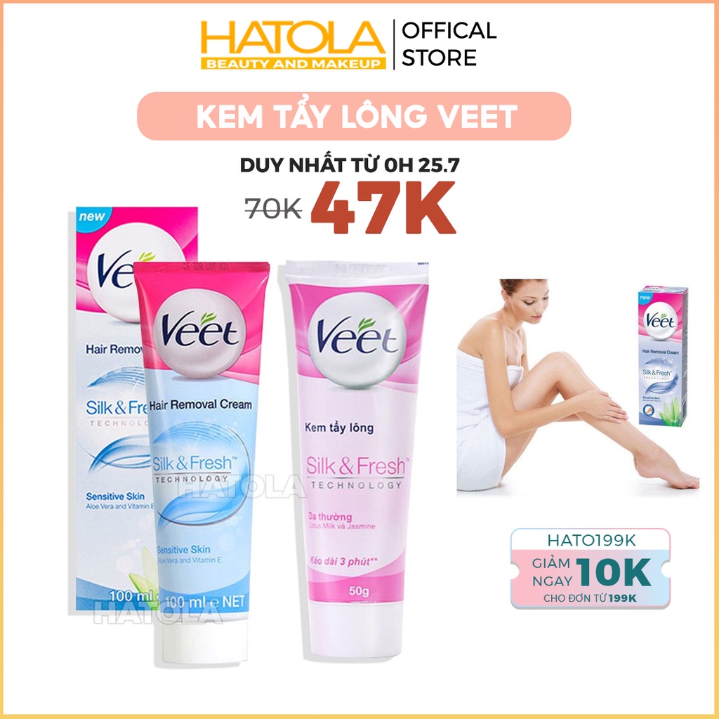 [Hàng chính hãng] Kem triệt lông tẩy lông Veet Pháp 100ml tẩy lông nách, tay, chân hiệu quả Thulee Shop