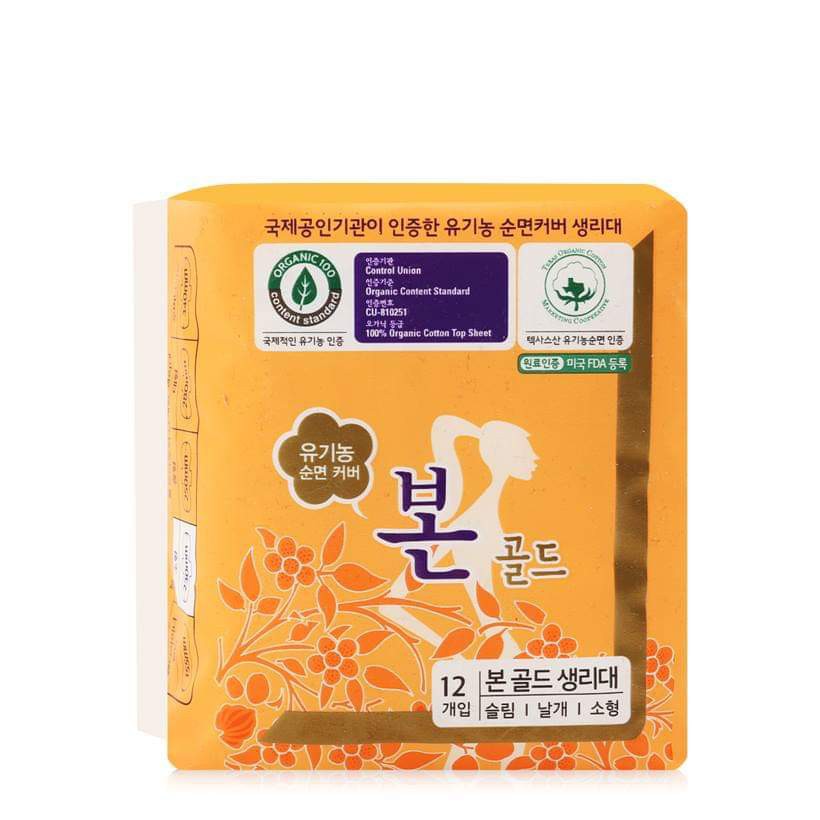 DATE MỚI T6/2022 BĂNG VỆ SINH HỮU CƠ GOLD BON -KOREA