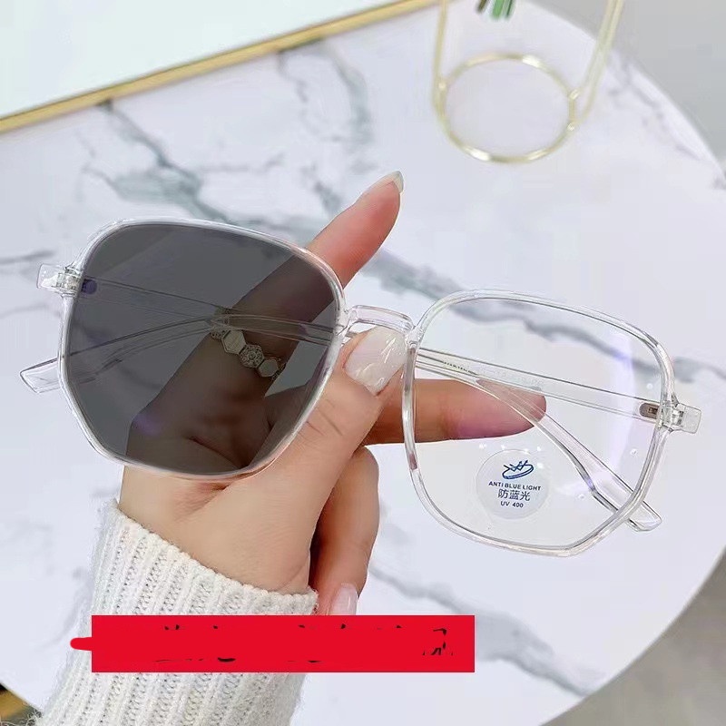 kính đổi màu+kính cận có độ 1.0~4.0，Kính Chống Ánh Sáng Xanh Chống Ánh Sáng Xanh Có Thể Thay Đổi Màu Sắc Theo Nhiệt Độ Cho Nữ，kính thời trang nữ gọng to cận vuông
