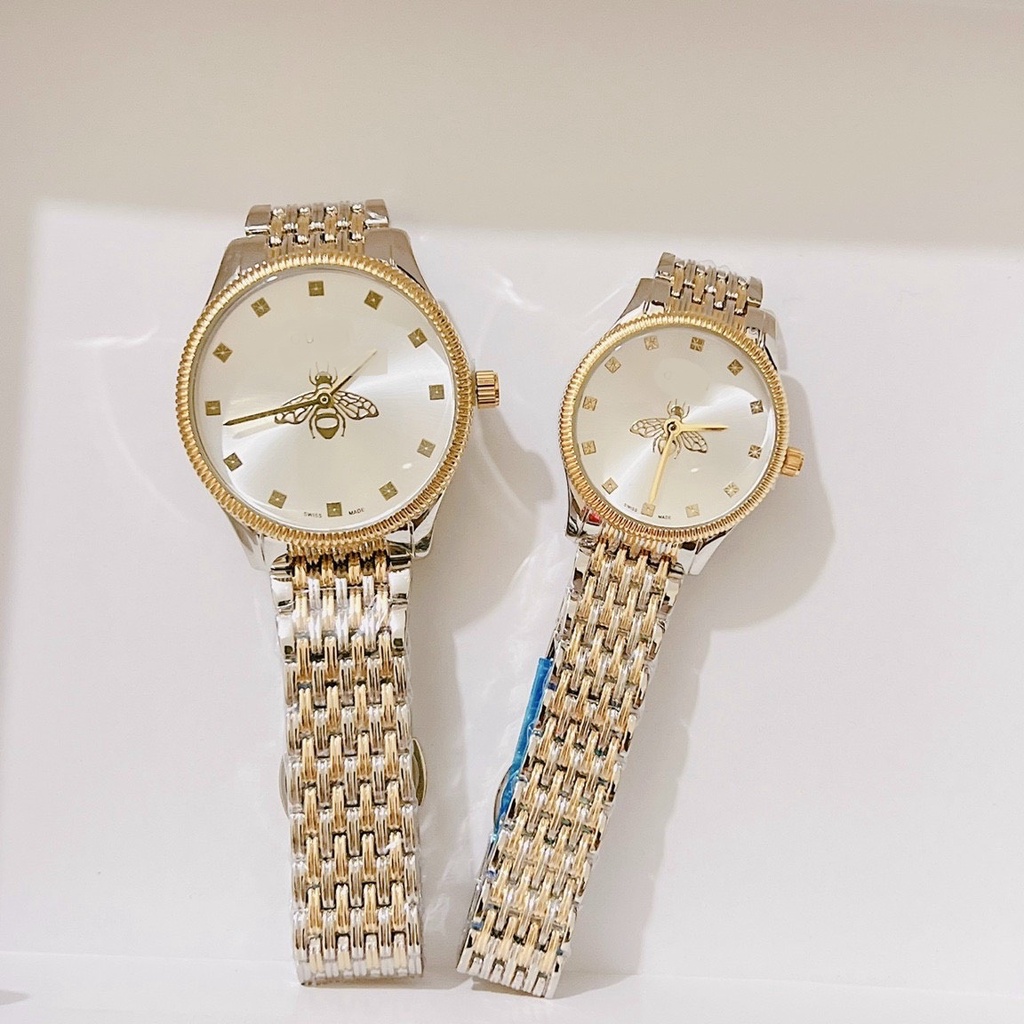 Đồng hồ ĐÔI NAM NỮ Tibihome dây da kim loại thời trang GU51563 nhiều mặt trắng đen chống nước chống xước bảo hành