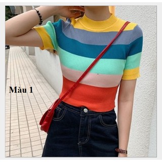 áo len nữ cầu vồng cực đẹp