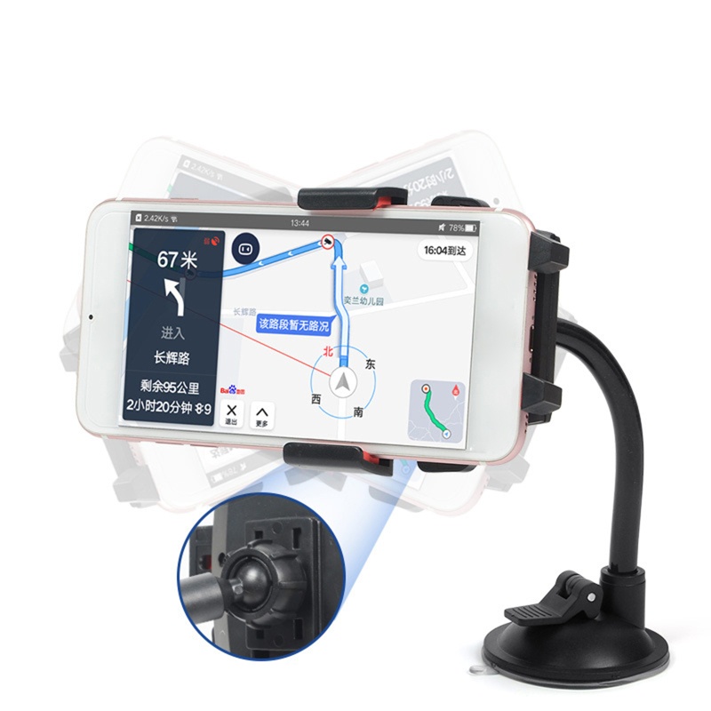 Giá Đỡ Điện Thoại Cổ Ngỗng Linh Hoạt Có Giác Hút Gắn Bảng Điều Khiển Tiện Dụng