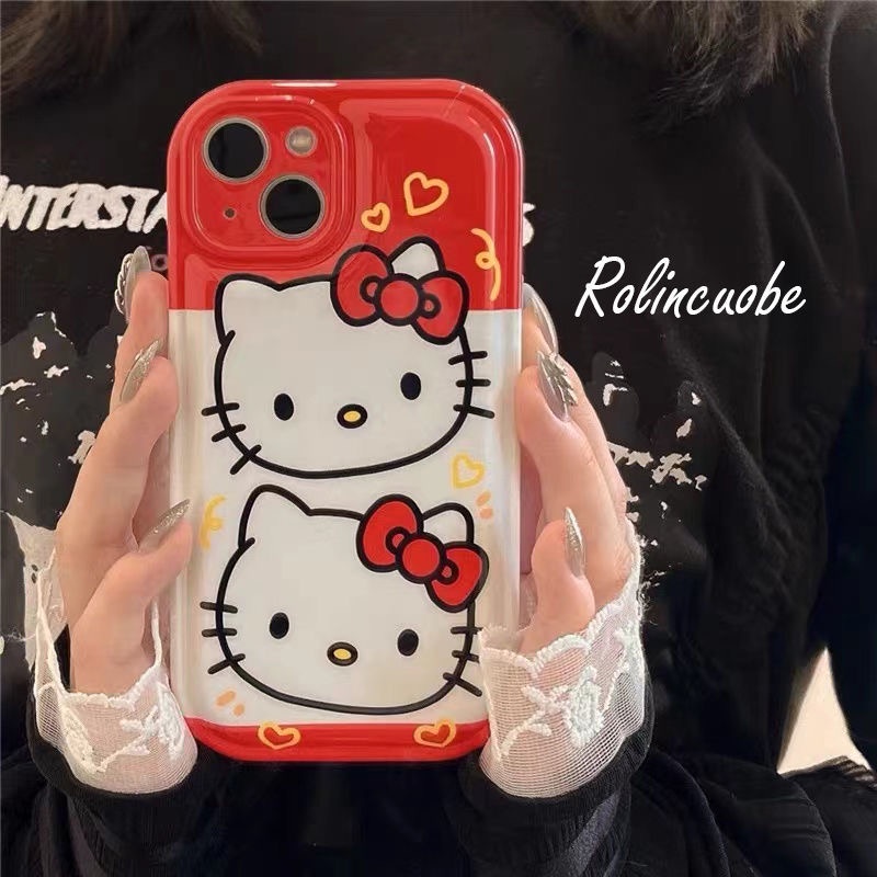 Ốp Điện Thoại Hình Hello Kitty Cho iPhone 14 Pro Max 14 Plus 13 Pro Max 12 Pro Max 11 Pro Max 7 8 Plus SE 2020 Xs Max XR