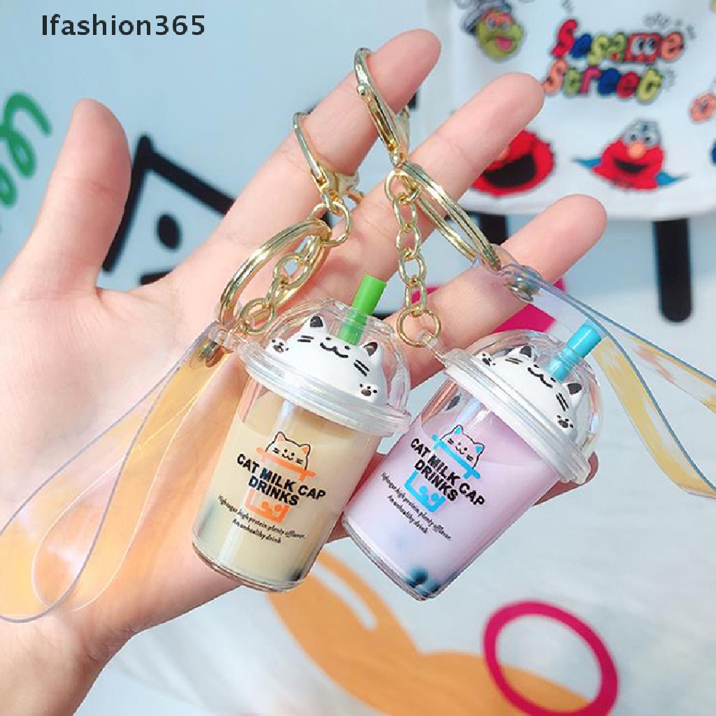 1 Móc Khóa Hình Ly Trà Sữa / Ly Trà Sữa / Ly Trà Sữa Hoạt Hình Chìa Khóa Ifashion365
