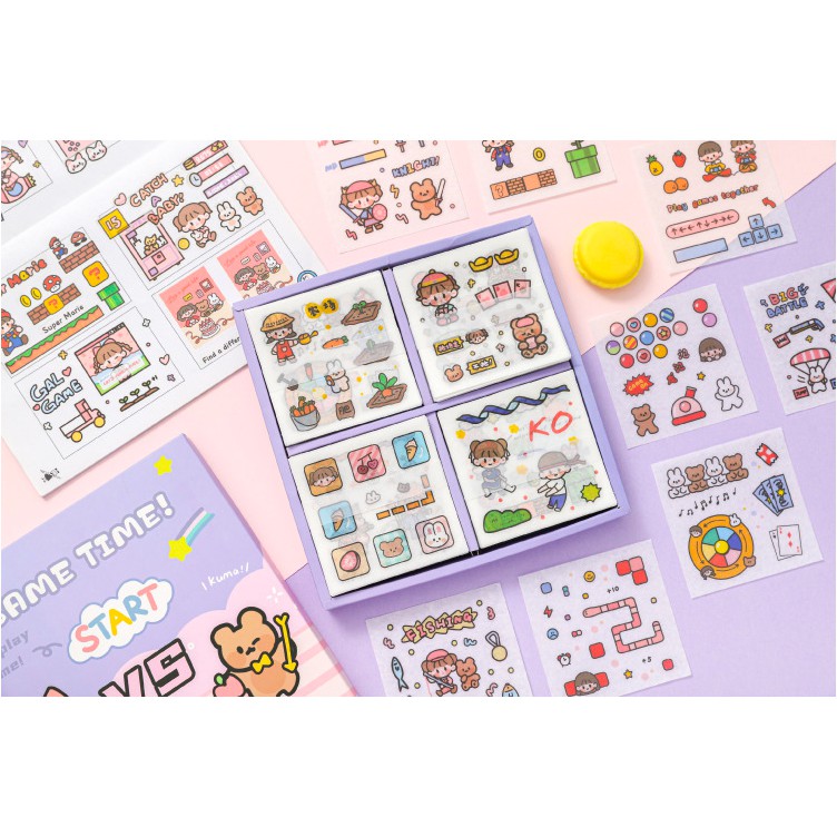 1 Tấm Sticker Mini Dễ Thương Trò Chơi Kì Ảo Game Start Trang Trí Sổ Bullet Journal theboiofficial