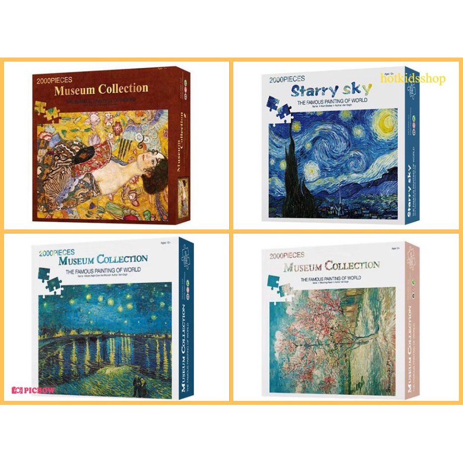 Tranh Xếp Hình 2000 mảnh, Jigsaw Puzzle, ghép hình 2000 miếng, tranh ghép xếp hình starry night van gogh