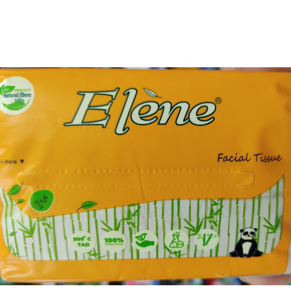 Giấy Ăn ELENE Than Tre Tự Nhiên Không Tẩy Trắng Siêu Dai