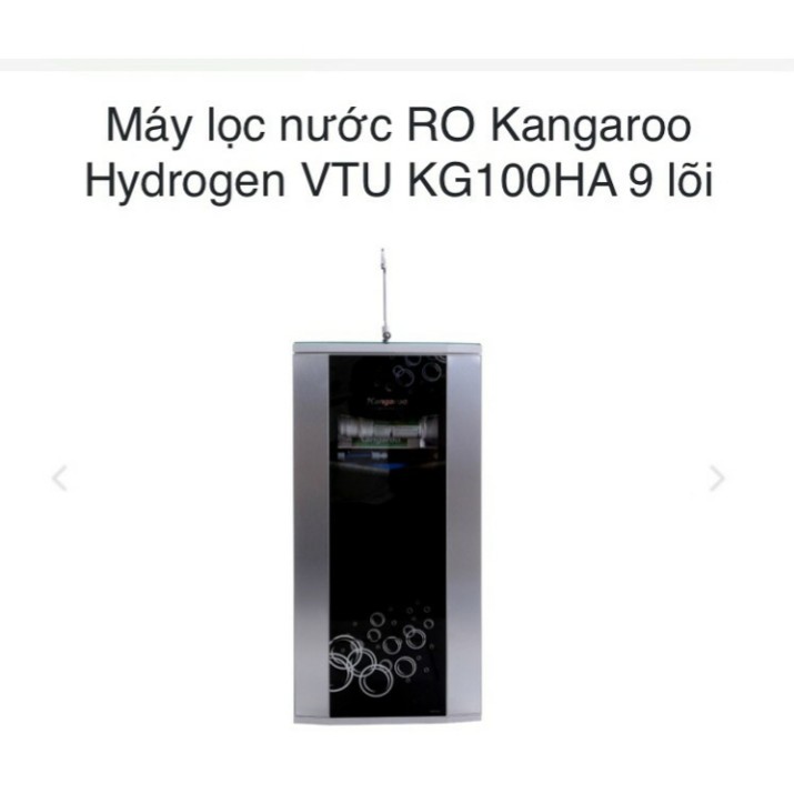 Máy Lọc Nước Kangaroo Hydrogen KG100HA Vỏ VTU Đen