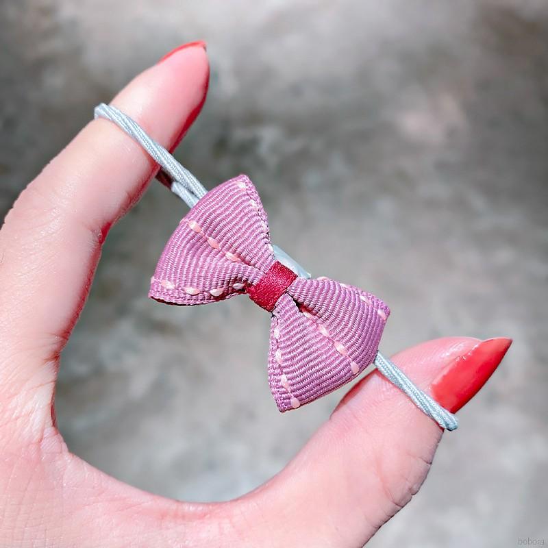 Bộ 10 Dây Buộc Tóc Co Giãn Họa Tiết Hoạt Hình Đáng Yêu Ngọt Ngào Cho Bé Gái 1-7 Tuổi