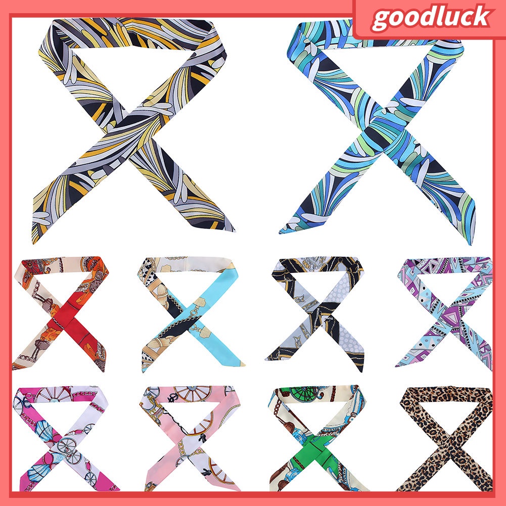 Khăn đeo đầu bằng lụa thắt nơ ruy băng thời trang