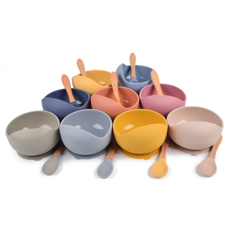 Bộ 5 Muỗng Nĩa Ăn Bằng Silicone Cho Bé