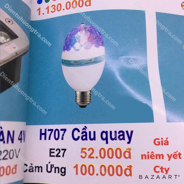 Đèn led sân khấu nhiều màu tự xoay có cảm ứng nhạc H707