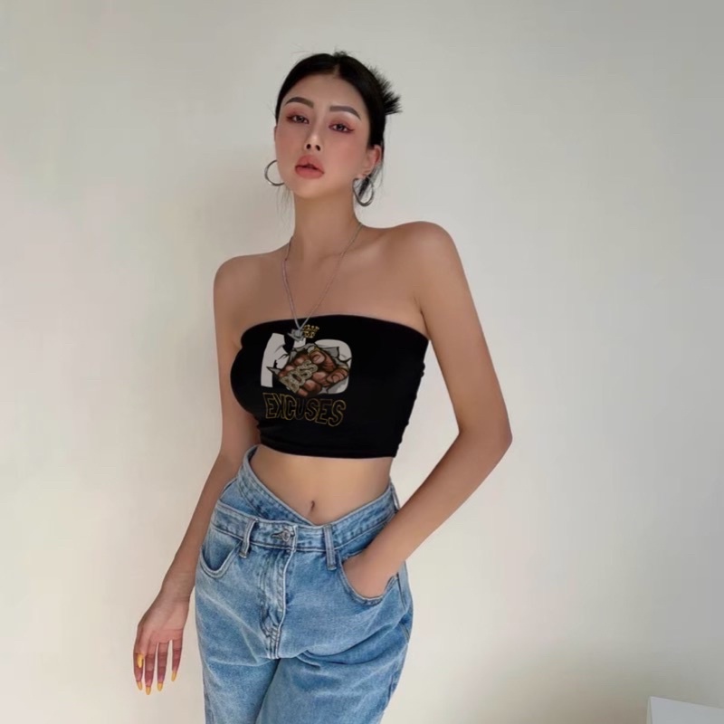 Croptop Dáng Cơ Bản Áo Quây Yếm Hai Dây Nary Closet 2022