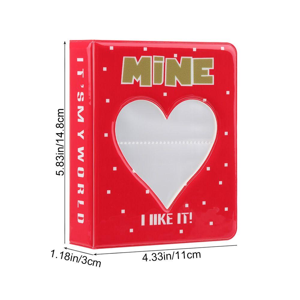 PISTA Album Đựng Thẻ Ảnh Họa Tiết Trái Tim Hoạt Hình Dễ Thương