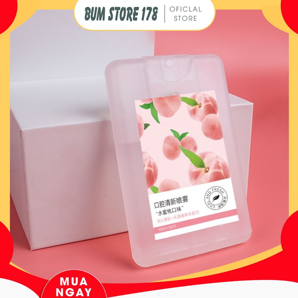 Xịt Thơm Miệng Heyxi Vị Đào Thơm Mát