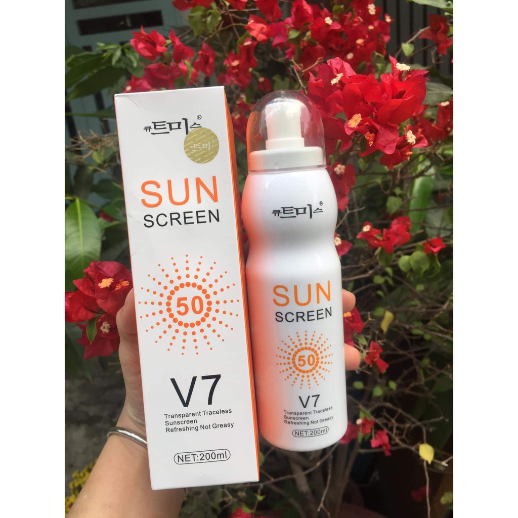 [An toàn cho bà bầu] Kem Chống Nắng Làm Trắng Da V7 Sunscreen Spray Cấp Nước Và Thẩm Thấu Cấp Tốc