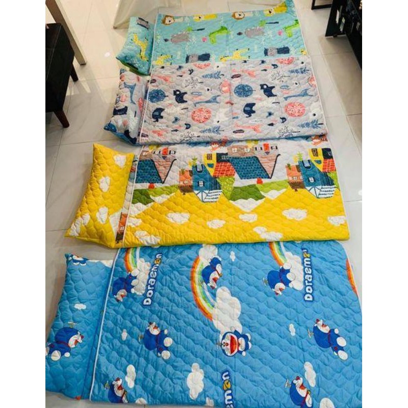 Nệm ngủ 3in1 cao cấp cho bé từ 4_12 tuôi_mẫu Hồng cho bé gái
