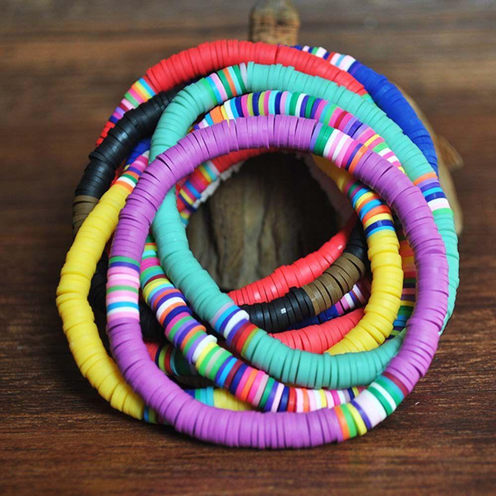 Vòng Tay Đất Sét Co Giãn Nhiều Màu Phong Cách Bohemian Cổ Điển Dành Cho Nữ