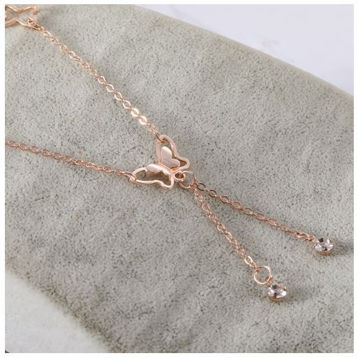 Lắc chân Hàn Quốc hình con bướm mạ bạc đáng yêu | BigBuy360 - bigbuy360.vn