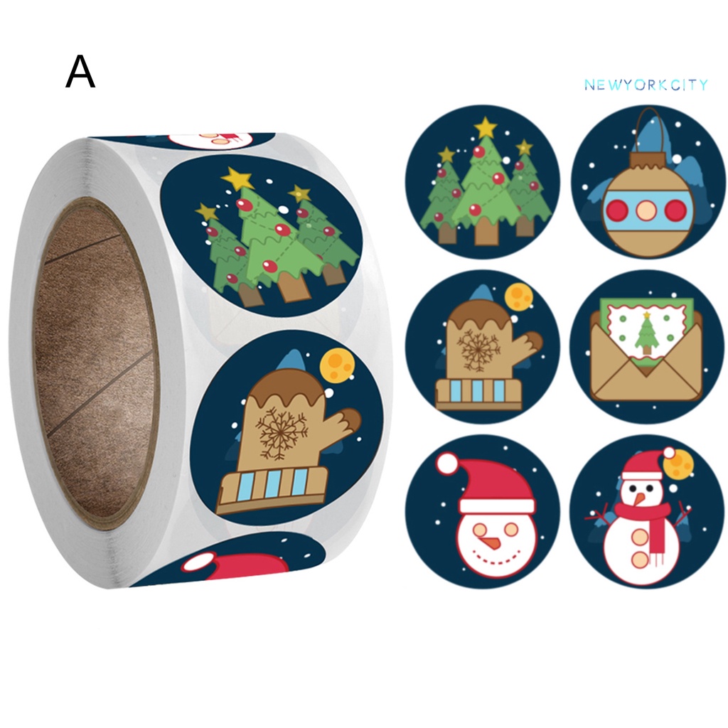 1 Cuộn Miếng Dán Tự Dính Chủ Đề Giáng Sinh Quyến Rũ